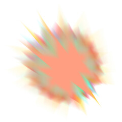 An abstract star burst blur shape transparent design element.