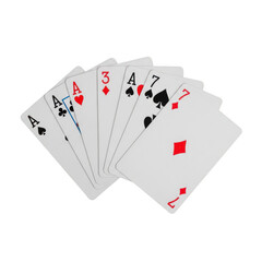 Obraz premium A fan of playing cards on transparent background