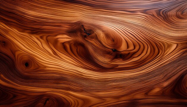 Warm And Polished Wood Texture With Smooth Finish And Visible Grain Swirls
