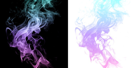 colorful gradient smoke png transparent background, neon purple blue smoke png isolated effect, abstract vibrant smoke overlay png transparent background