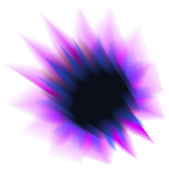 An abstract star burst blur shape transparent design element.