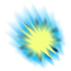 An abstract star burst blur shape transparent design element.