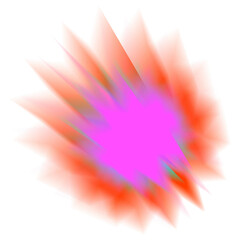 An abstract star burst blur shape transparent design element.