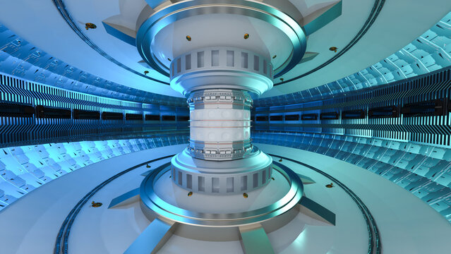 Smr or small modular nuclear fusion reactor core chamber inside