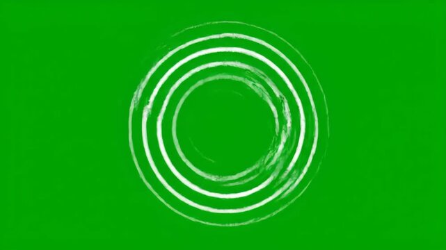 Abstract animation of white concentric circles radiating outwards and inwards, creating a dynamic visual effect. Ideal for technology, communication, or futuristic projects.