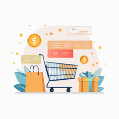 Small Business Branding Elements Set with Package Box, Thank You Card, and Label Tag