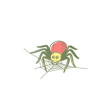 Black Widow Spider on Web.