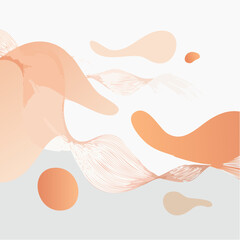 Minimal Abstract Fluid Vector Background with Earth Tone Gradient