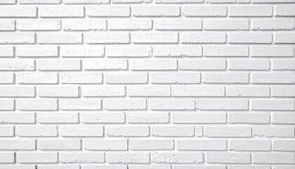White brick wall background clean bright surface.