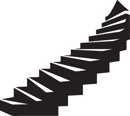 Stairway to Success with Black and White Color Scheme