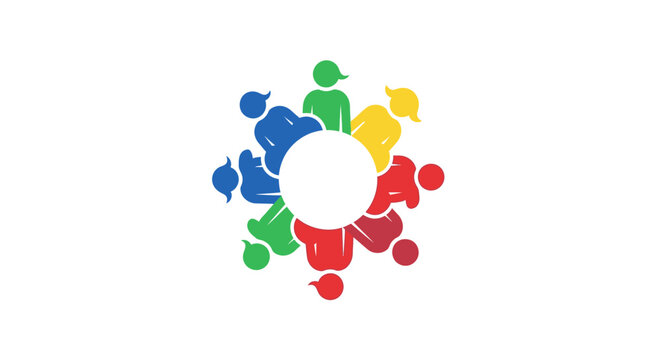 Diverse people holding hands together.