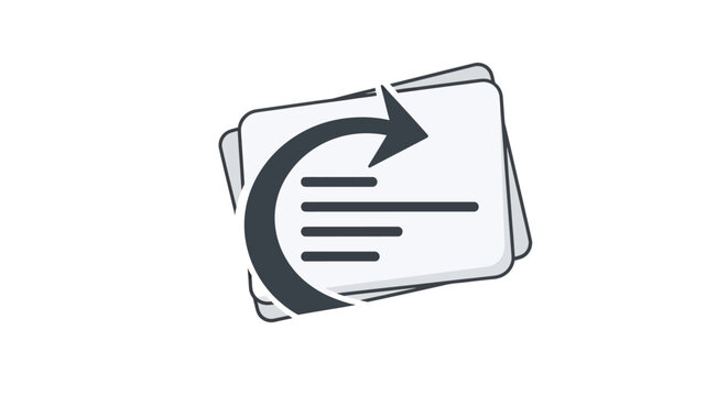 Document with curved arrow icon.
