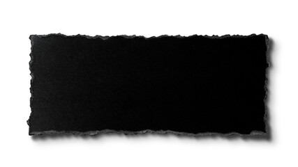 端を引きちぎられた、長く黒い厚紙