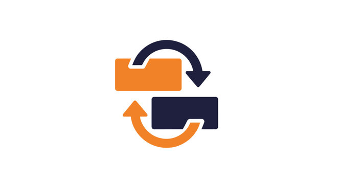 exchange data transfer icon symbol.
