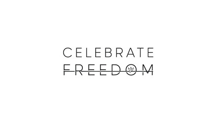 Celebrate freedom typography design element