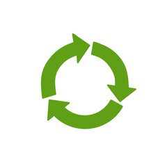 Obraz premium Green recycle symbol icon 