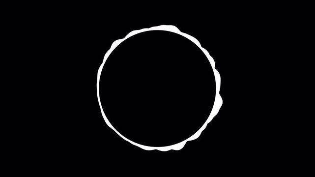 Smooth full circle audio spectrum, Use for music-themed projects, listening audio spectrum animated on alpha channel transparent background.