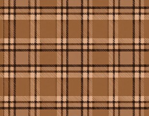 Brown plaid pattern, with darker lines forming rectangles and lighter brown fills within the squares