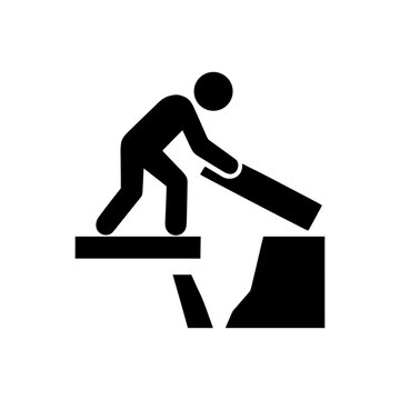 Building A Temporary Bridge Icon