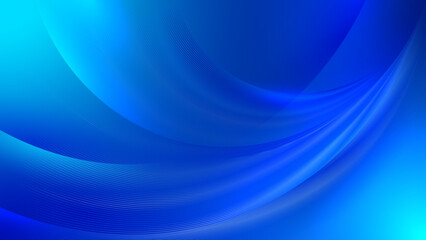 Blue abstract background consisting of smooth and soft wavy shapes.
