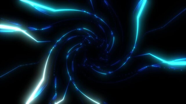 Blue Electric swirl lightning spark loop effect animation