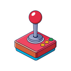 Retro arcade joystick controller design for National Video Game Day © IllustraCore