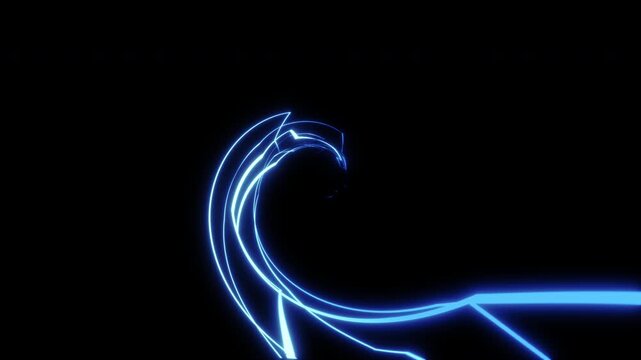 Blue Electric swirl lightning spark loop effect animation