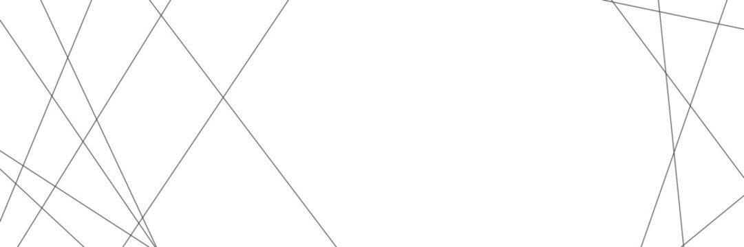 Random lines on white background. Chaotic stripes pattern. Minimalist frame for banner, modern card