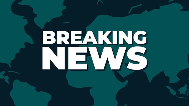 Breaking News Template intro for TV broadcast news show program with 3D breaking news text and badge