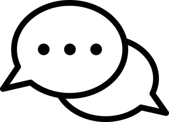 Obraz premium dialogue box silhouette vector Chat icon in line design speech bubble comment icon speech bubble symbol Chat message icons - talk message Bubble chat