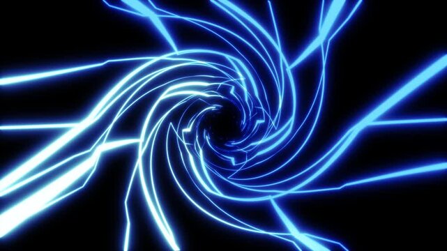 Blue Electric swirl lightning spark loop effect animation