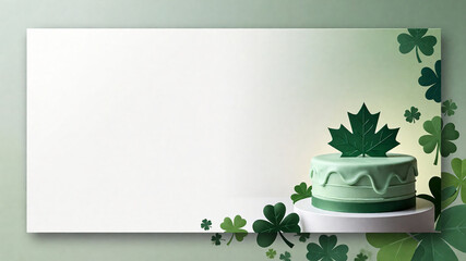 st patricks day background with Maple Cake