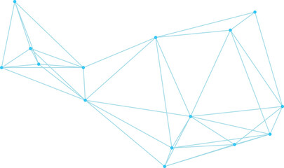 A network of connected nodes and lines on a white background © star