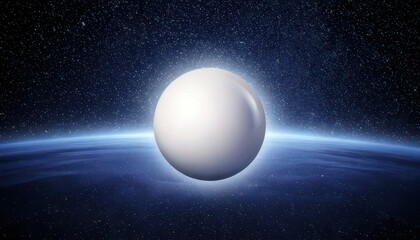 Naklejka premium Mystical Orb in Space - A Vision of Cosmic Harmony and Light.