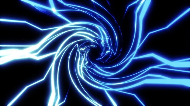Blue Electric swirl lightning spark loop effect animation