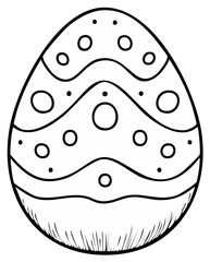 Obraz premium Outlined Easter egg illustration with simple decorative design for holiday celebrations