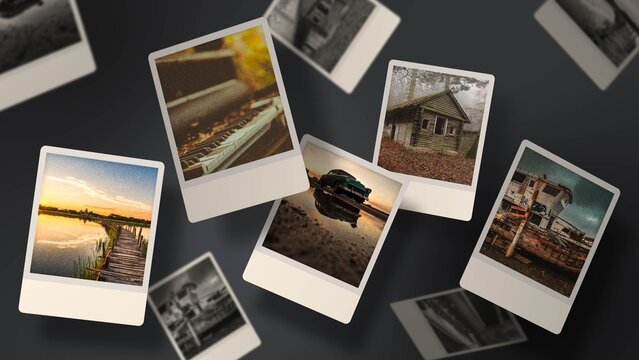 Modern Polaroid Photo Media Display