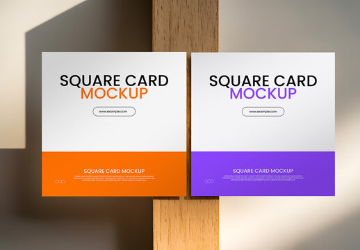 Square Card Mockup