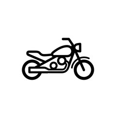 Fototapeta premium Minimalist Black Line Drawing of Motorcycle Illustration for Creative Design