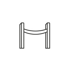Minimalist Illustration of a Rope Barrier or Safety Fence
