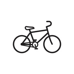 Fototapeta premium Minimalist Bicycle Line Art Illustration for Eco-Friendly Transportation