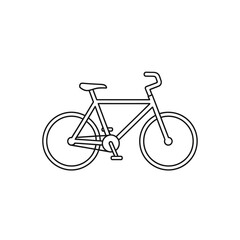 Obraz premium Minimalist Line Art Illustration of a Bicycle on White Background for Eco-Friendly Transportation Topics