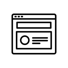 Obraz premium Minimalist Web Page Icon Illustration for Digital Interface Designs