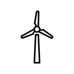 Minimalist Wind Turbine Illustration for Renewable Energy Concepts