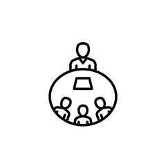 Obraz premium Professional Business Meeting Illustration Showing Team Collaboration and Discussion