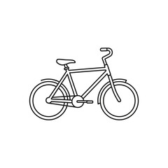 Obraz premium Simple Line Art Illustration of a Bicycle for Eco-Friendly Transportation