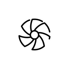 Modern Abstract Wind Turbine Blade Illustration for Renewable Energy Concept