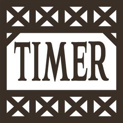 Timer Decorative Border Poster Illustration