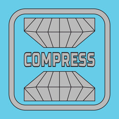 Compress Geometric Button Illustration