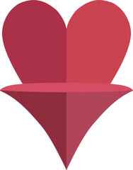 Layered Heart Icon Illustration